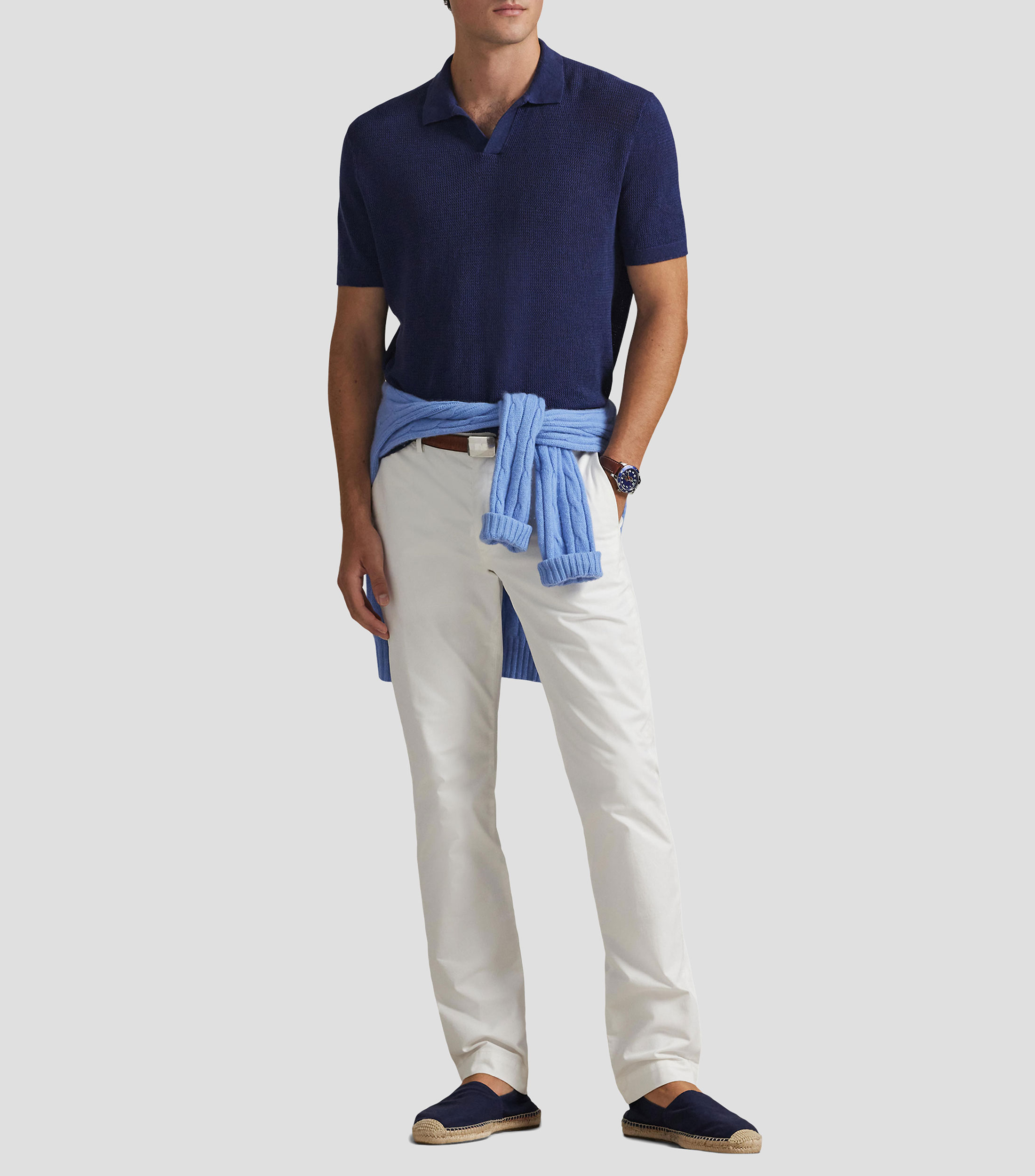 Suéter cuello polo Hombre